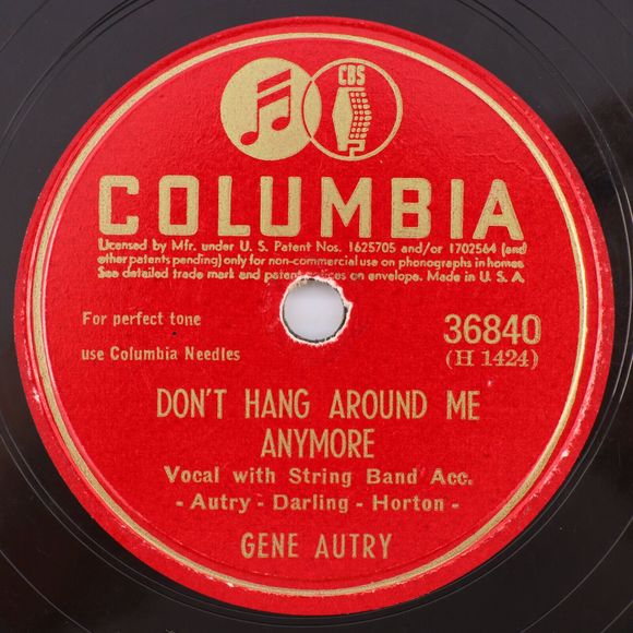 Gene Autry – Don't Hang Around Me Anymore / Address Unknown 78 rpm Record 36840 - Picture 1 of 16